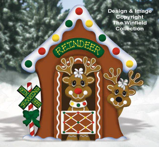 Gingerbread Reindeer Stable Wood Pattern