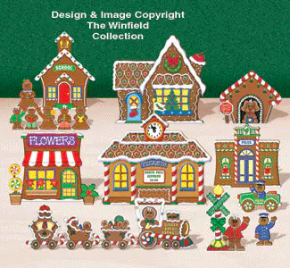 Gingerbread Village Pattern Set (W1723, 1724 & 1725)