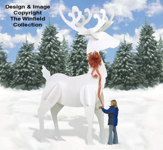 GINORMAS White Reindeer Pattern