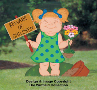 Girl At Play Woodcrafting Pattern