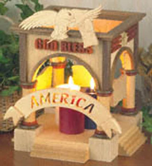 God Bless America Candle Holder Project Pattern