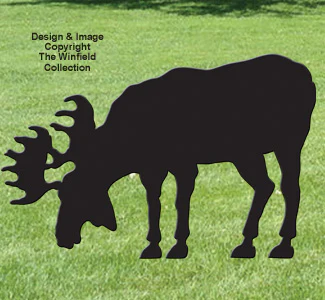 Grazing Moose Shadow Woodcrafting Pattern