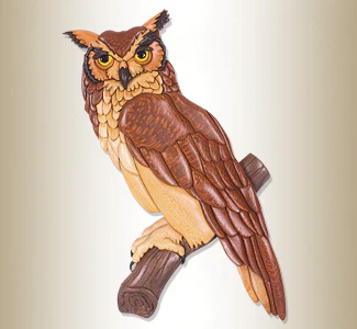 Great Horned Owl Intarsia Scroll Saw Pattern