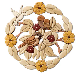 His Eye is on the Sparrow Intarsia Pattern