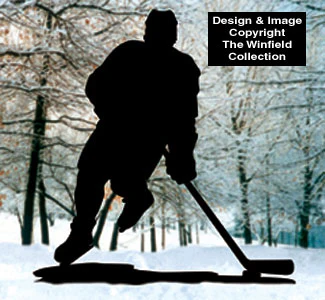 Hockey Player Shadow Woodcrafting Pattern(F)