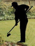 Hoeing Man Shadow Woodcraft Pattern(F)