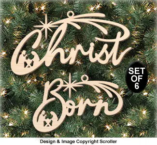 Holy Family Ornament Scroll Saw Pattern Set - Downloadable