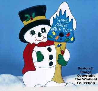 Home Sweet North Pole Wood Pattern