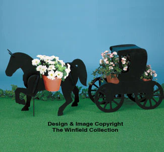 Horse & Buggy Planter Wood Plan(F)