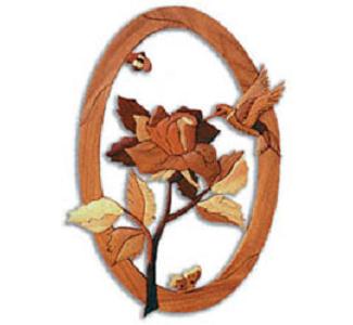 Hummingbird Rose Intarsia Project Pattern