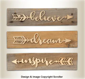 Inspirational Arrow Wall Art Plaque Patterns - Downloadable