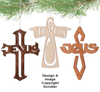 JESUS Cross Ornament Designs Scroll Saw Patterns