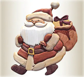 Jolly Santa Intarsia Scroll Saw Pattern Set