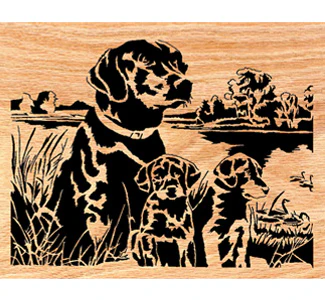 Lab Family Scrolled Art Design Pattern