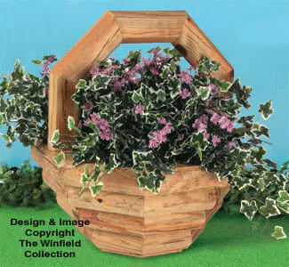 Landscape Timber Basket Planter Set Woodworking Plans [PL24 & 32]
