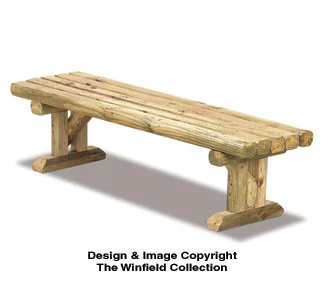 Landscape Timber Bench Woodworking Plan