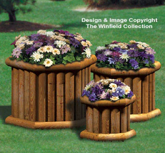 Landscape Timber Planter Trio Wood Plan