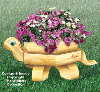 Landscape Timber Turtle Planter Pattern