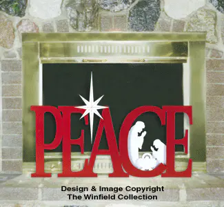 Large Holiday Peace Wood Pattern [includes XC49 Backdrop]