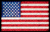 Large Lighted Flag Wood Pattern(F)