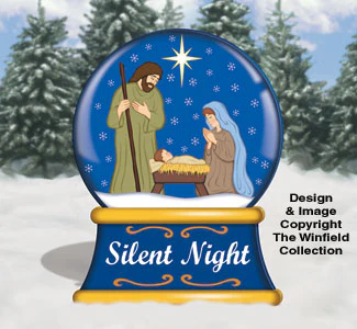 Large Silent Night Snow Globe Pattern