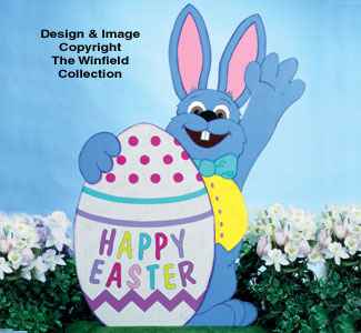 Large Waving Bunny Woodcraft Pattern