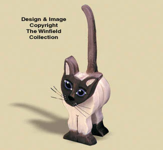 Layered Siamese Cat Woodcraft Pattern