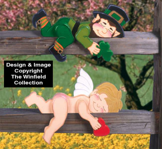 Lazy Leprechaun & Cupid Woodcraft Pattern