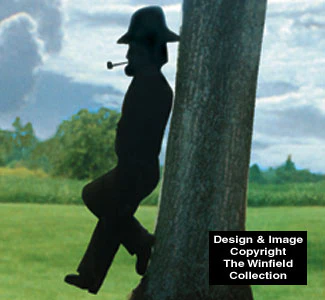 Leaning Man Shadow Woodcraft Pattern
