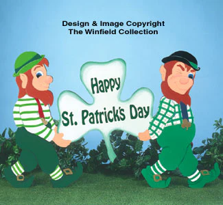 Leprechaun Pair Yard Sign Pattern(F)