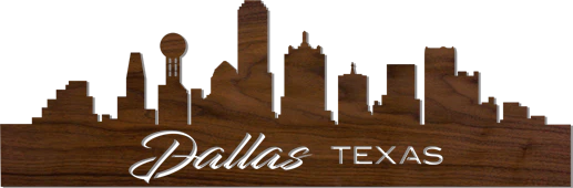 Lighted Cityscape Silhouette Wall Art Pattern-Dallas - Image 2