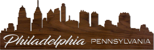Lighted Cityscape Silhouette Wall Art Pattern-Philadelphia - Image 2