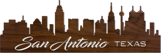 Lighted Cityscape Silhouette Wall Art Pattern-San Antonio - Image 2