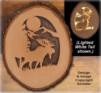 Lighted Moose Round Pattern