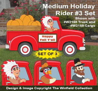 Medium Holiday Rider #3 Woodcraft Pattern Set