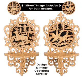Mirror Image Wildlife Shelf Set #2 Patterns