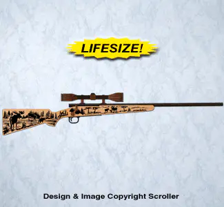 Moose Scope Rifle Wall Art Design Pattern