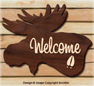 Moose Welcome Sign Pattern