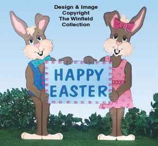 Mr & Mrs Easter Bunny Sign Pattern