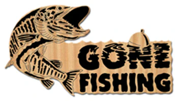 Muskie "Gone Fishing" Sign Project Pattern