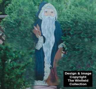 Old Santa Holding a Bunny Wood Pattern(F)