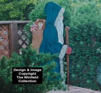 Old Santa with Walking Staff Wood Pattern(F)