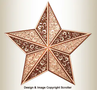 Ornate Scrolled Star Project Pattern