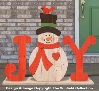 Pallet Wood Joy Snowman Woodcraft Pattern