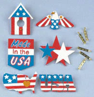 Patriotic Pins/Magnets Project Scroll Saw Patterns (F)