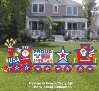 Patriotic Train Woodworking Pattern