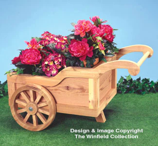 Peddlers Cart Planter Wood Pattern