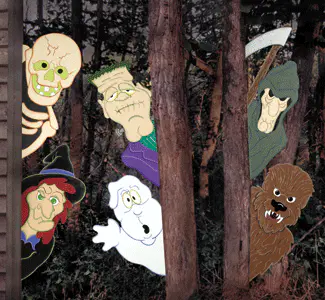Peeking Ghouls Woodcraft Pattern(F)