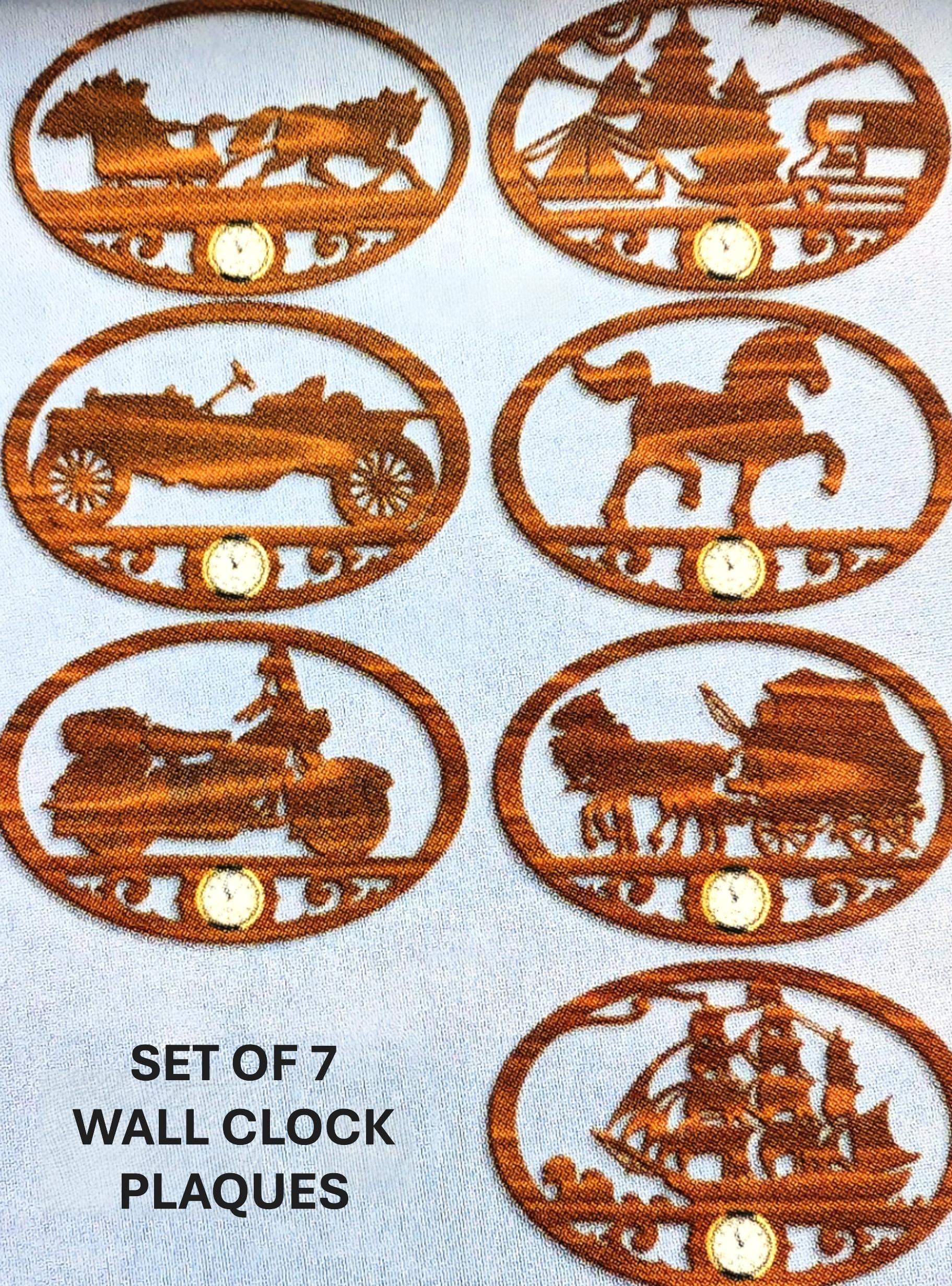 Plaque Clocks Project Pattern Set [B190A thru G] (F)