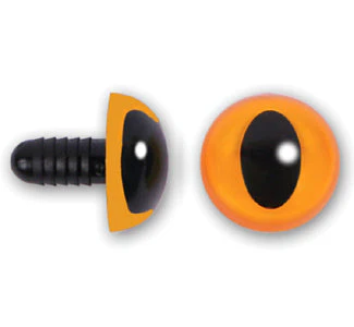 Plastic Eyes - Yellow Cat Eyes-15mm or .59"[PE*]